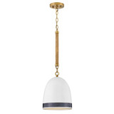 Elstead Nash Pendelleuchte E27 Heritage Messing Off-White