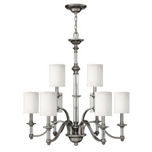 Elstead Sussex Kronleuchter E14 9-fach Nickel gebürstet