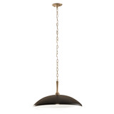Elstead Delarosa Pendelleuchte E27  Schwarz und Champagnerbronze Schwarz