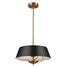 Elstead Luella Pendelleuchte E14 3-fach Schwarz und Messing