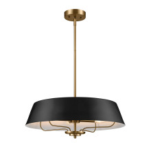 Elstead Luella Pendelleuchte E14 4-fach Schwarz und Messing