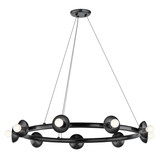 Elstead Palta Pendelleuchte E14 9-fach Satinschwarz Schwarz