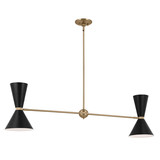 Elstead Phix Pendelleuchte E27 4-fach Schwarz und Champagnerbronze Schwarz