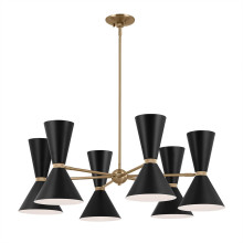 Elstead Phix Kronleuchter E27 12-fach Schwarz und Champagnerbronze Schwarz