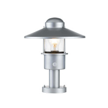 Elstead Klampenborg Außen-Stehleuchte Sensor E27 32cm Silber IP44
