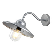 Elstead Klampenborg Außen-Wandleuchte E27 Edelstahl, silber IP44