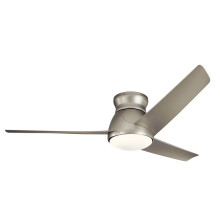 Elstead Eris leiser Deckenventilator mit LED Licht Ø152cm IP44 Außenbereich + Fernbedienung Nickel
