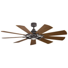 Elstead Gentry leiser Deckenventilator mit LED Licht Ø165cm DC-Motor Holz + Fernbedienung
