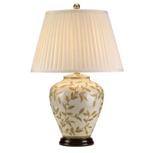 Elstead Leaves Brown Gold Tischleuchte E27 Braun und Gold Creme, Made in UK