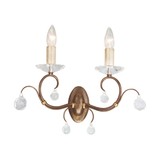 Elstead Lunetta Wandleuchte E14 2-fach Bronze Patina, Made in UK