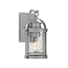 Elstead Booker Außen-Außenwandleuchte E27 29cm Industrielles Aluminium Klar IP44