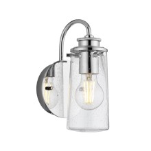 Elstead Braelyn Wandleuchte E27 Poliertes Chrom Klar IP44
