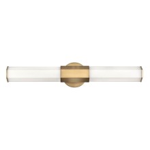 Elstead Facet LED Wandleuchte 2-fach Heritage Messing Opal geätzt IP44