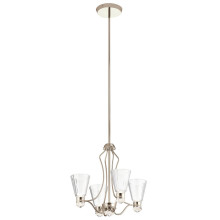 Elstead Kayva LED Kronleuchter 51cm Poliertes Nickel Klar facettiert IP44