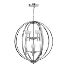 Elstead Mondo LED Kronleuchter G9 8-fach Poliertes Chrom Weiß