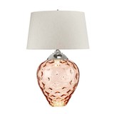 Elstead Samara Tischleuchte E27 79cm Lachs Poliertes Nickel Jakobsmuschel-taupe