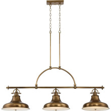 Elstead Emery Hängeleuchte E27 3-fach 56cm Verwittertes Messing
