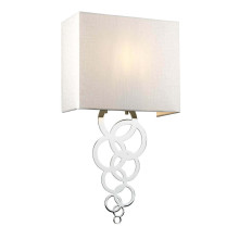 Elstead Rosa Wandleuchte E27 Medium Poliertes Chrom Elfenbeinfarbe