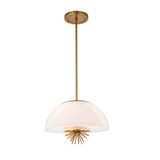 Elstead Staring Pendelleuchte E14 3-fach Gebeiztes Gold Opal