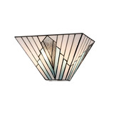 Elstead Alderley Wandleuchte E14 2-fach Vintage-Bronze Tiffanyglas