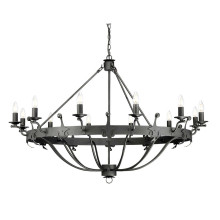 Elstead Windsor Kronleuchter E14 12-fach Graphit, Made in UK