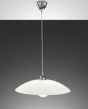 Fabas Luce Pendelleuchte Kent E27 Ø500mm Weiß, made in Italy