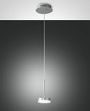 Fabas Luce LED Pendelleuchte Dunk Ø140mm 8W Warmweiß Aluminium