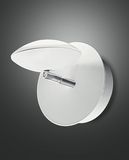 Fabas Luce LED Wandleuchte Hale Ø120mm 8W Warmweiß Weiß