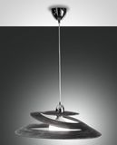 Fabas Luce Pendelleuchte Aragon E27 Ø530mm Schwarz, made in Italy