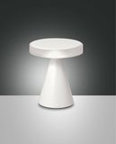 Fabas Luce LED Tischleuchte Neutra Ø170mm 8W Warmweiß Weiß dimmbar