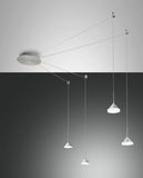 Fabas Luce LED Pendelleuchte Isabella Ø250mm 32W Warmweiß Aluminium dimmbar