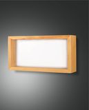 Fabas Luce LED Wandleuchte Window 305x130mm 35W Warmweiß Eichenholz