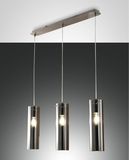 Fabas Luce Pendelleuchte Sintesi E27 2000x80mm Grau