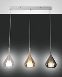 Fabas Luce Pendelleuchte Lila E27 2000x1030mm Bernstein