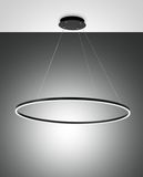 Fabas Luce LED Pendelleuchte Giotto Ø1000mm 60W Warmweiß Schwarz dimmbar