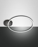 Fabas Luce LED Deckenleuchte Giotto Ø600mm 36W Warmweiß Schwarz dimmbar