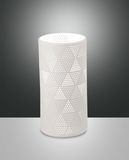 Fabas Luce Tischleuchte Micol E27 Ø100mm Weiß