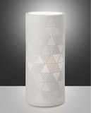 Fabas Luce Tischleuchte Micol E27 Ø120mm Weiß