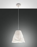 Fabas Luce Pendelleuchte Crumple E27 Ø300mm Weiß