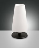 Fabas Luce Tischleuchte Milady G9 Ø110mm Warmweiß Schwarz dimmbar