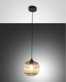 Fabas Luce Pendelleuchte Dock E27 Ø200mm Bernstein