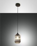 Fabas Luce Pendelleuchte Aston E27 Ø140mm Grau