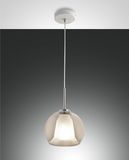 Fabas Luce Pendelleuchte Bretagna E27 Ø220mm Weiß transparent