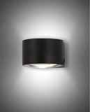 Fabas Luce LED Außen-Wandleuchte Lao 70x120mm 12W Warmweiß IP65 Schwarz