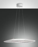 Fabas Luce LED Pendelleuchte Vela 2000x550mm 40W Warmweiß Weiß dimmbar
