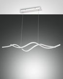 Fabas Luce LED Pendelleuchte Sinuo 2000x70mm 36W Warmweiß Weiß dimmbar