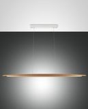 Fabas Luce LED Pendelleuchte Ribot 2000x65mm 26W Warmweiß Eichenholz dimmbar