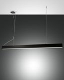 Fabas Luce LED Pendelleuchte Next 2000x46mm 28+30W Warmweiß Schwarz dimmbar, made in Italy