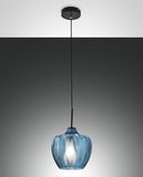 Fabas Luce Pendelleuchte Gallura E27 Ø250mm Azurblau