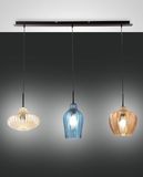 Fabas Luce Pendelleuchte Olbia E27 2000x1000mm Bernstein
